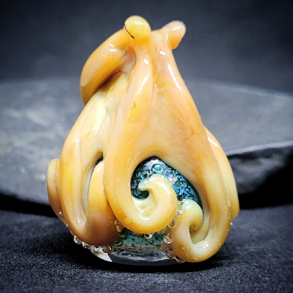 Squid Holding Jellyfish Marble