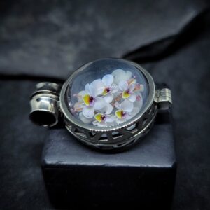 White orchids marble/ Pendant