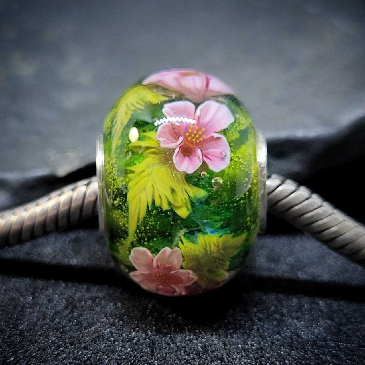 Pink Cherry blossom with blue butterfly - Image 9
